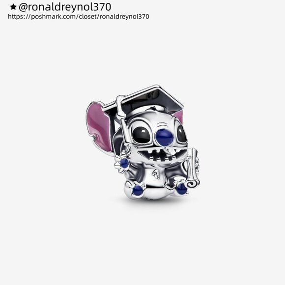 Pandora Disney Stitch Graduation Charm - Picture 1 of 6